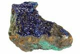 Sparkling Azurite Crystals with Malachite - Laos #179672-3